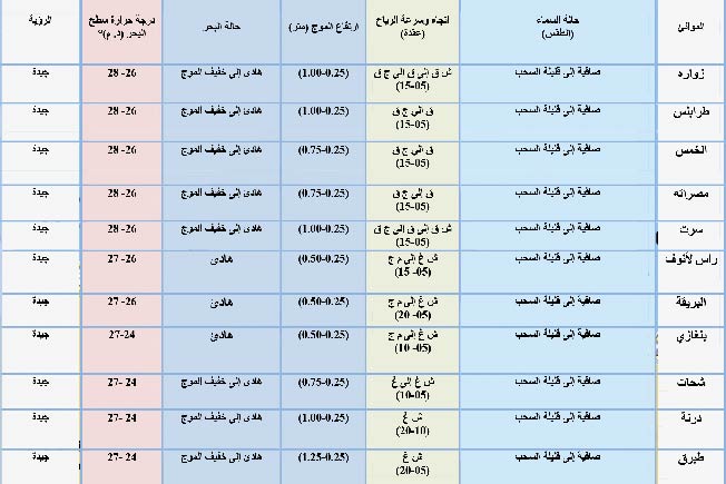«الأرصاد»: الرؤية جيدة على طول الساحل