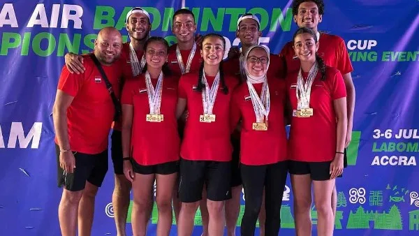الفراعنة يحققون 7 ميداليات في بطولة إفريقيا للريشة الطائرة الهوائية في غانا