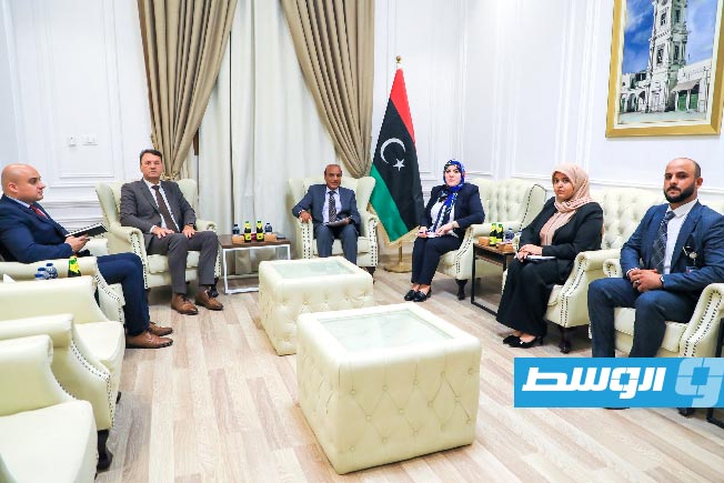 لقاء في مقر وزارة الخارجية في طرابلس بحضور سفير البوسنة، 7 يوليو 2025. (صفحة الوزارة على فيسبوك)
