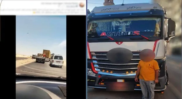 إغلاق الطرق.. القبض على سائق شاحنة ثقيلة في الجيزة