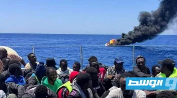 انقاذ 54 مهاجرًا وضبطهم على قارب قبالة سواحل منطقة القره بوللي