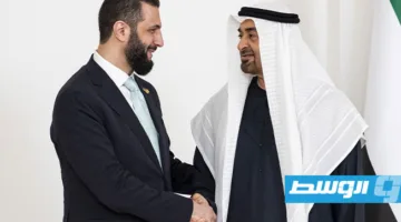بن زايد والشرع يناقشان العلاقات الثنائية والتحديات الإقليمية