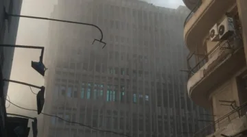 إرسال 17 سيارة إسعاف إلى موقع حريق سنترال رمسيس