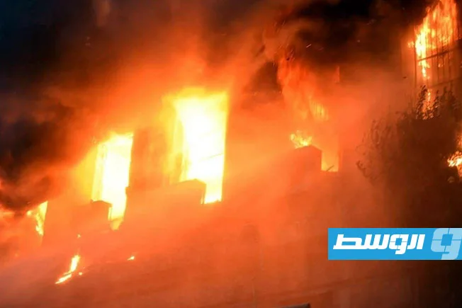 مصر: 14 مصابًا في حريق بمركز الاتصالات بالقاهرة (صور)