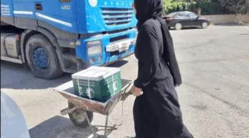 مركز الملك سلمان يقوم بتوزيع 2,262 سلة غذائية في ريف دمشق بسوريا