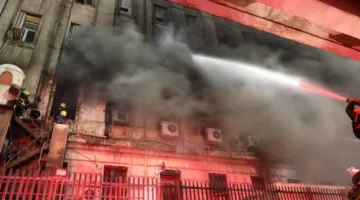 إخماد حريق مجدد في مبنى سنترال رمسيس