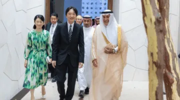 ولي عهد اليابان وزوجته يتفقدان جناح المملكة في إكسبو 2025 أوساكا