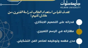 تنسيق الجامعات 2025: إرشادات اختبارات القدرات لكلية التربية الفنية في جامعة حلوان