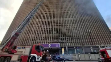الحماية المدنية تواصل جهود التبريد في مبنى سنترال رمسيس