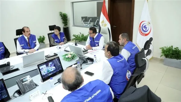 وزير الصحة يرأس اجتماع غرفة الطوارئ لمتابعة آثار حريق سنترال رمسيس وضمان استمرار الخدمات الصحية وزير الصحة يرأس اجتماع غرفة الطوارئ لمتابعة آثار حريق سنترال رمسيس وضمان استمرار الخدمات الصحية