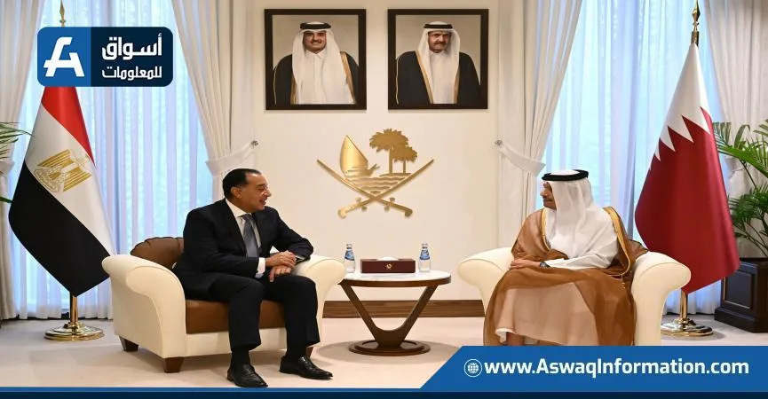 رئيسا وزراء مصر وقطر يناقشان تعزيز الاستثمارات الثنائية رئيسا وزراء مصر وقطر يناقشان تعزيز الاستثمارات الثنائية