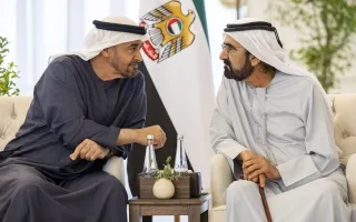 رئيس الدولة يرحب بمحمد بن راشد