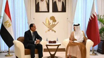 رئيس الوزراء يناقش مع رئيس وزراء قطر تعزيز الاستثمارات المشتركة وتأمين وقف إطلاق النار في غزة