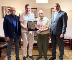 مجلس إدارة الزمالك يكرم أيمن الرمادي بعد مغادرته القلعة البيضاء.