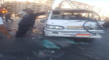 بالأسماء: 6 جرحى نتيجة حادث تصادم بين ميكروباص وتروسيكل في البحيرة