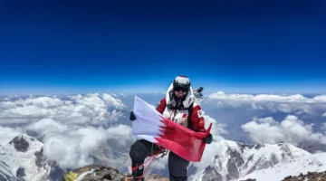 البطلة القطرية الشيخة أسماء آل ثاني تقت conquers قمة نانغا باربات في باكستان
