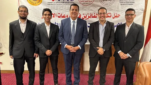 جامعة بني سويف التكنولوجية تكرم الفائزين بمشاريع الإبداع الطلابي