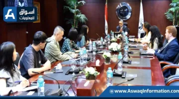 “هيبة” يناقش مع وفد من الشركات الصينية فرص الاستثمار في صناعة المنسوجات والملابس