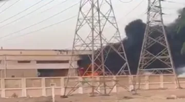 اشتعال نار في منشأة تابعة لشركة الكهرباء في مدينة العاشر من رمضان بالشرقية