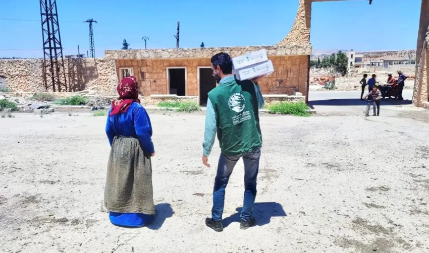 سلمان للإغاثة يوزع (10,151) صندوقاً من التمر في محافظة حلب السورية