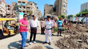 إزالة العوائق في ميدان غرب كفر الشيخ واستعادة النظام في المنطقة