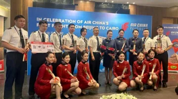 طيران Air China يطلق أولى رحلاته إلى مطار القاهرة الدولي
