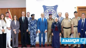 «وزارة الداخلية بالدبيبة» تناقش مع وفد أوروبي سبل التنسيق في «إدارة وحوكمة الحدود»