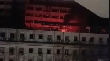 صور حريق جديد في سنترال رمسيس