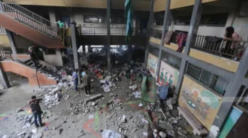 10 شهداء والعديد من الإصابات نتيجة قصف الاحتلال لمدرسة تأوي نازحين في جباليا النزلة