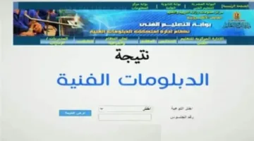 عاجل| كيفية الحصول على نتيجة الدبلومات الفنية برقم الجلوس عبر بوابة التعليم الفني