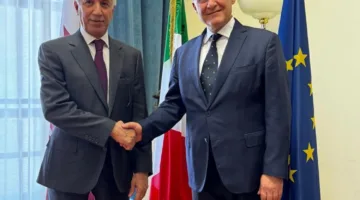 المريخي يلتقي بالوكيل وزير الخارجية الإيطالي
