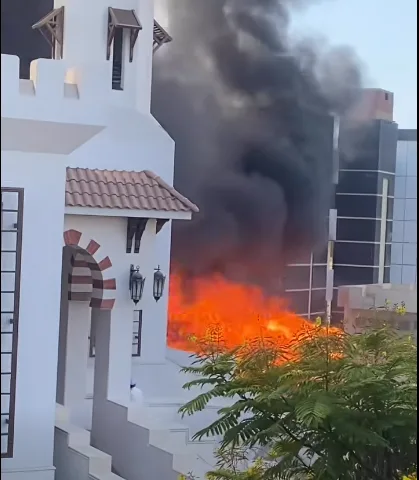 إخماد حريق في منطقة الخمائل بالشيخ زايد | صور إخماد حريق في منطقة الخمائل بالشيخ زايد | صور