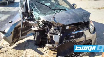 مديرية أمن طرابلس: وقوع إصابات نتيجة تصادم سيارتين على طريق 11 يونيو