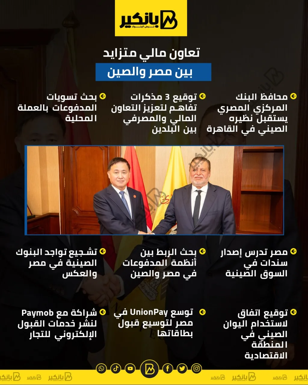زيادة التعاون المالي بين مصر والصين