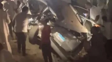 وفاة شخص وإصابة 6 آخرين في حادث تصادم ثلاث سيارات على كوبري المحلة-كفر الشيخ