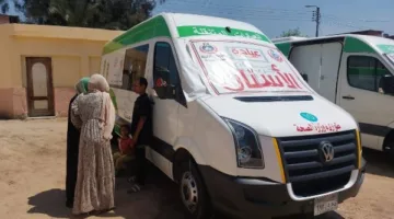 فحص 1216 حالة بشكل مجاني خلال قافلة طبية غير مدفوعة في العباسية بدمياط