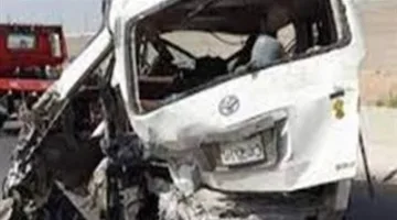 حادثة انقلاب ميكروباص على طريق القاهرة الفيوم تودي بإصابة 10 أشخاص