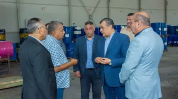 وزير الدولة للإنتاج العسكري يقوم بزيارة تفقدية لخطوط الإنتاج في شركة هليوبوليس للصناعات الكيميائية (المصنع 81 الحربي)