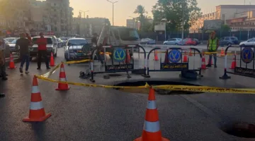 انهيار أرضي تحت كوبري التجنيد.. محافظة القاهرة توضح التفاصيل (صور)