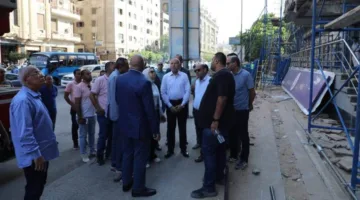 محافظ القاهرة يزور منطقة سنترال رمسيس لمتابعة أعمال تجديد المبنى.