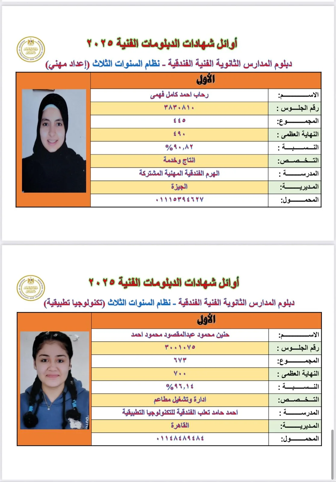 صور كُنى أوائل الدبلومات الفنية 2025.. ورابط النتائج على موقع صدى البلد صور كُنى أوائل الدبلومات الفنية 2025.. ورابط النتائج على موقع صدى البلد