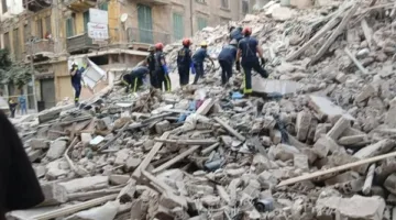 وفاة وإصابة 7 أشخاص جراء انهيار مبنى في الإسكندرية