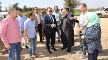 محافظ المنوفية يجري جولة للتفقد أعمال رصف وتحسين طريق الرياح الناصري في الخطاطبة