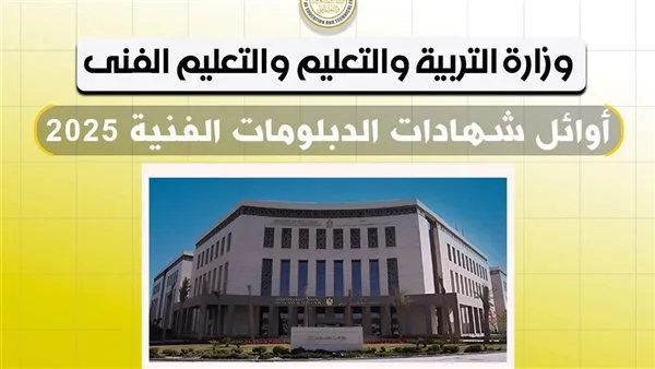 نقدم قائمة بأفضل الطلاب في الدبلومات الفنية لعام 2025 على مستوى الجمهورية
