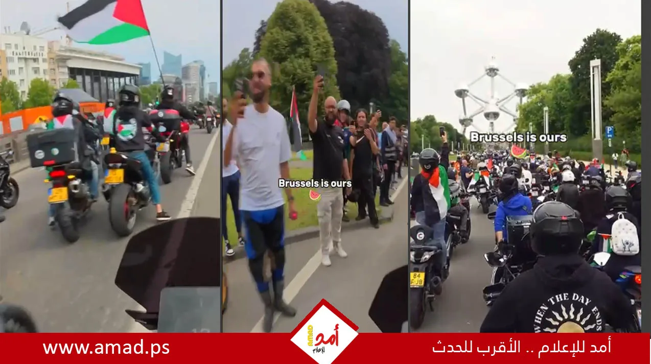 موكب دراجات نارية عبر الحدود يهزّ شوارع أوروبا تضامنًا مع الشعب الفلسطيني – فيديو