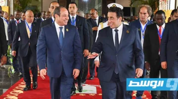 المنفي والسيسي يناقشان فرص التعاون بين ليبيا ومصر