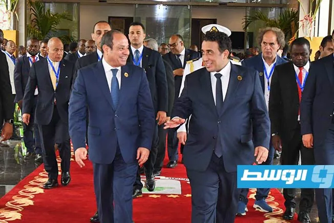 المنفي والسيسي يناقشان فرص التعاون بين ليبيا ومصر