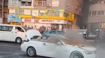 قوات الدفاع المدني تتمكن من إخماد حريق في سيارة على كورنيش الإسكندرية
