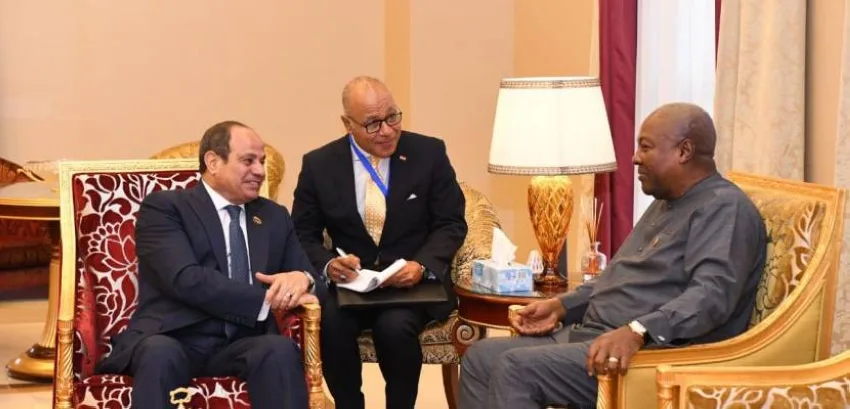 الرئيسان المصري والغاني يتناولان القضايا الحالية في إفريقيا الرئيسان المصري والغاني يتناولان القضايا الحالية في إفريقيا