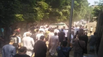 تشييع جثمان لاعب الفلاي بورد من زاوية بمم في المنوفية